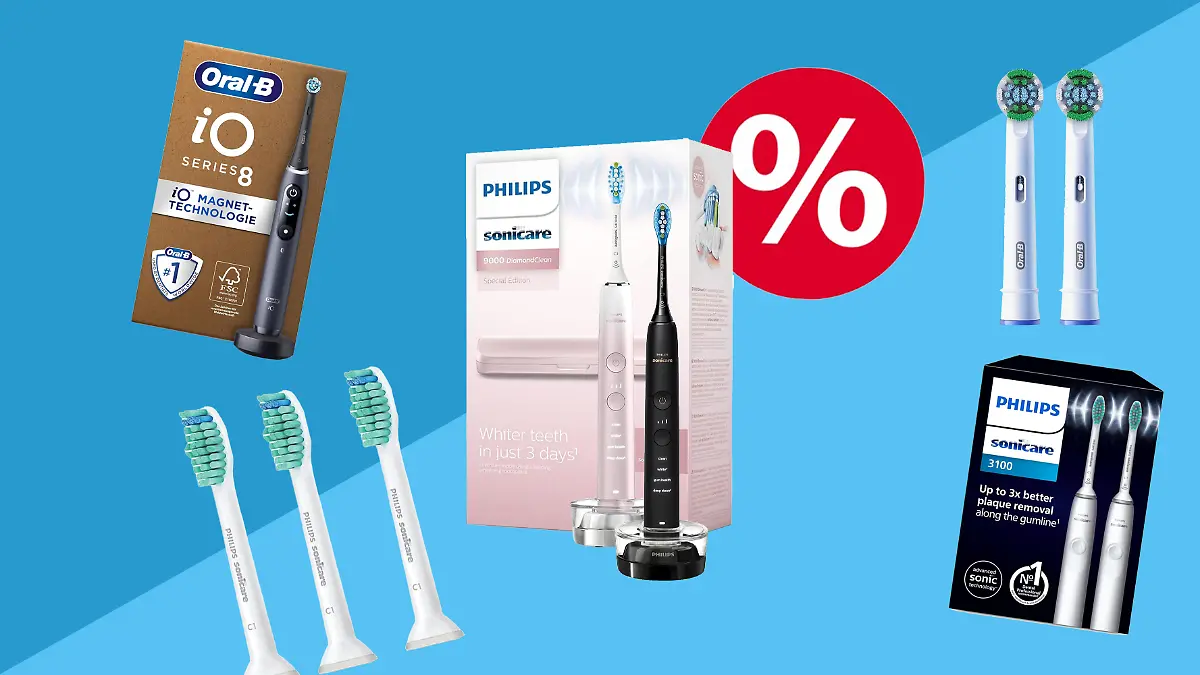 Elektrische Zahnbürsten im Black-Friday-Angebot.
