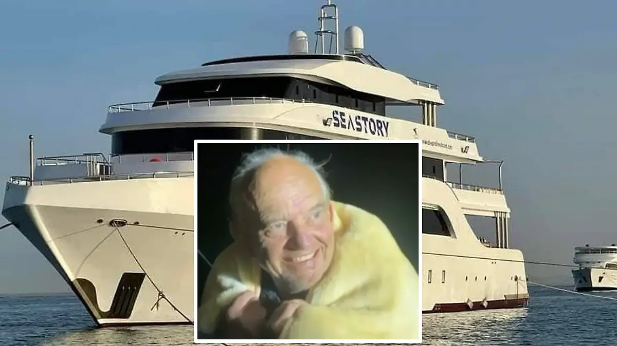 Der Mann aus Belgien hält eine Decke über seine Schultern.