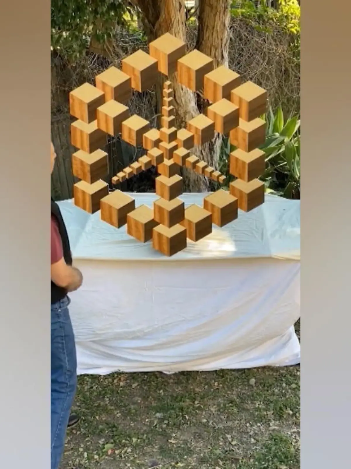 Diese optische Täuschung hat es in sich! Das fand auch das Gremium der Neural Correlate Society, die diese Würfelkonstruktion zur „besten Illusion des Jahres“ 2021 gewählt hat. Wenn man das Kunstwerk wenige Sekunden betrachtet, weiß man auch warum.