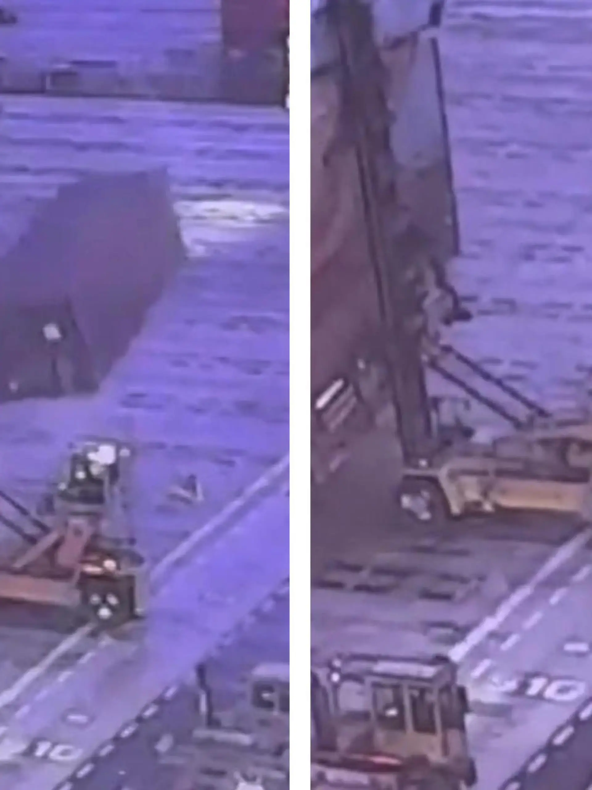 Bild zu: "Schock am Dock! Container zertrümmert Fahrerhaus"