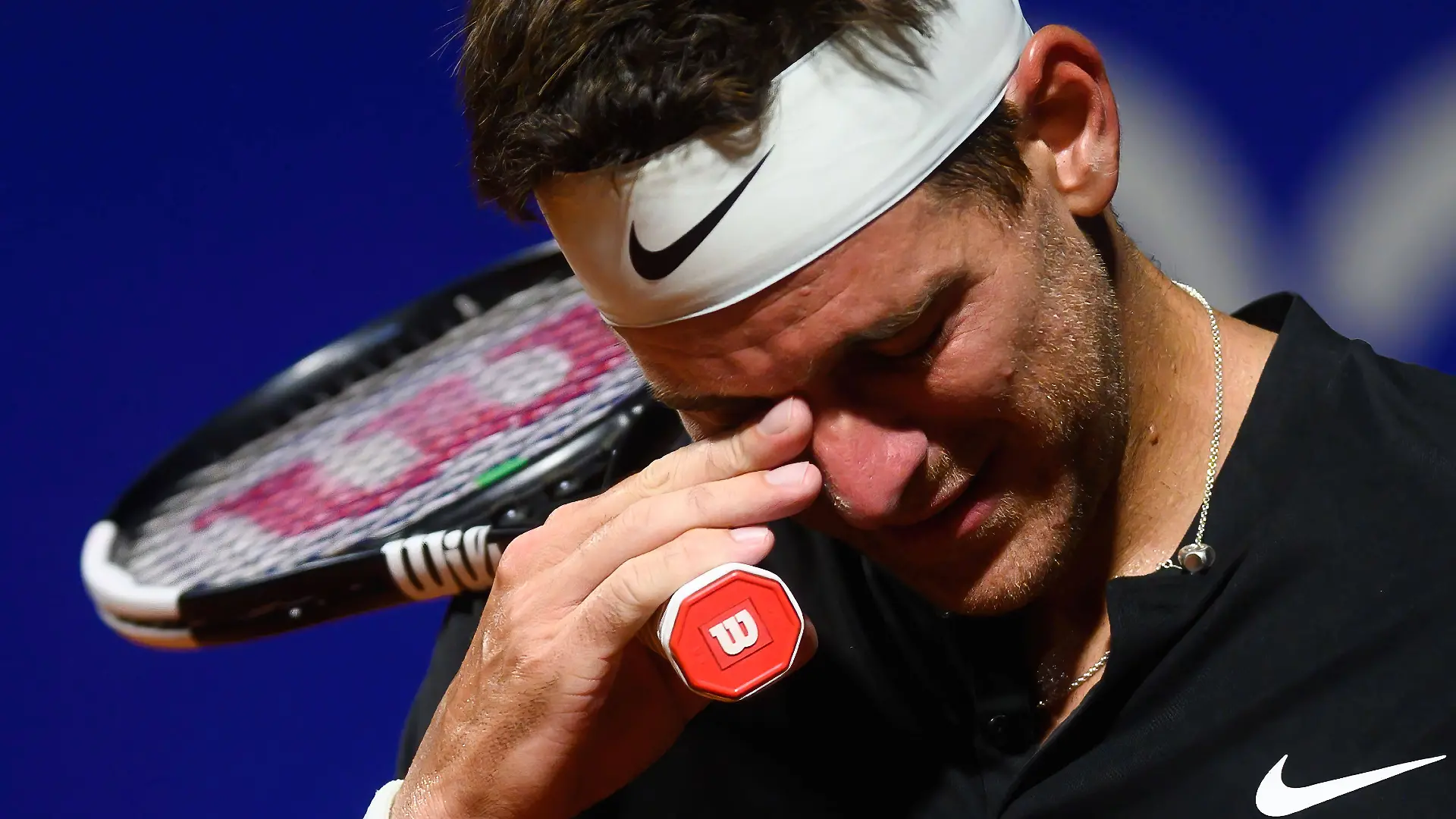 Tennisspieler Juan Martin Del Potro weint im Match gegen Federico Delbonis in Buenos Aires.