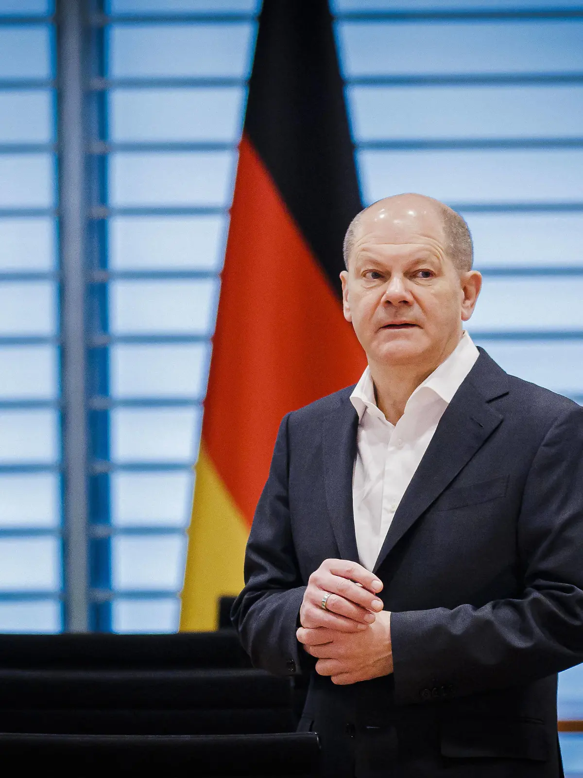  Olaf Scholz SPD, Bundeskanzler, aufgenommen im Rahmen einer Sitzung des Sicherheitskabinett im Bundeskanzleramt. Berlin, 12.04.2022 Berlin Deutschland *** Olaf Scholz SPD , Federal Chancellor, taken during a meeting of the security cabinet at the Federal Chancellery Berlin, 12 04 2022 Berlin Germany Copyright: xThomasxTrutschel/photothek.dex