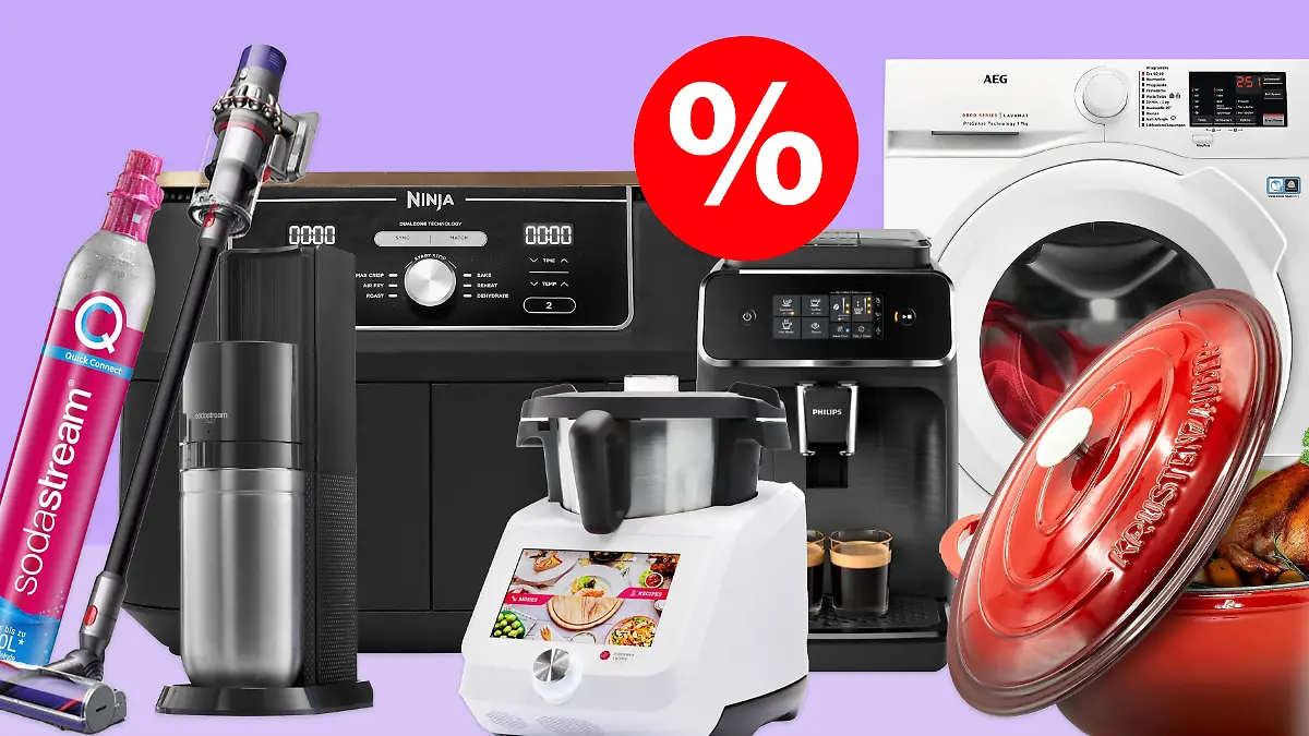 Verschiedene Küchen- und Haushaltsgeräte im Angebot am Cyber Monday.