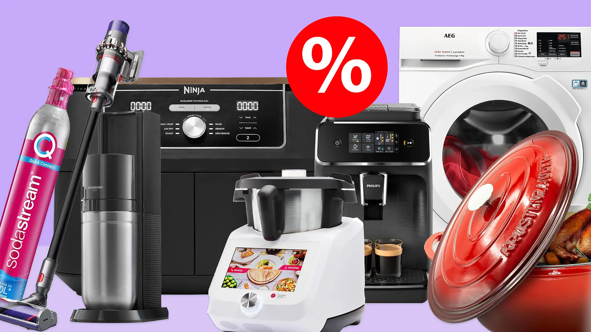 Verschiedene Küchen- und Haushaltsgeräte im Angebot am Cyber Monday.