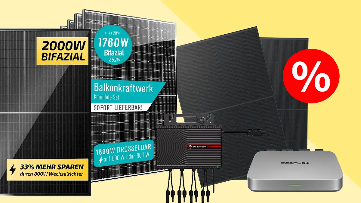 Balkonkraftwerke im Angebot am Cyber Monday.