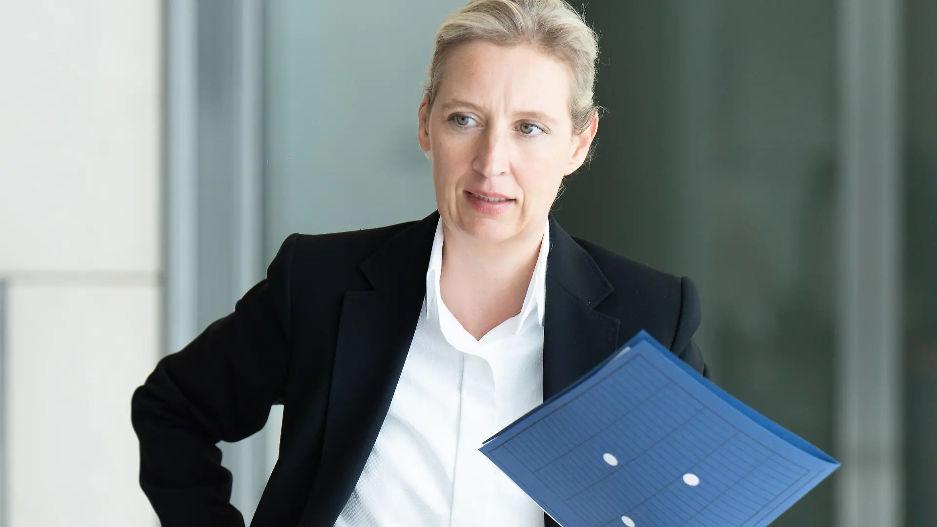 RECORD DATE NOT STATED Alice Weidel, auf dem Weg zur AfD-Bundestagsfraktion Fraktionssitzung AfD-Bundestagsfraktion, Vorsitzende der AfD-Bundestagsfraktion, Bundessprecher, Alice Weidel Berlin Berlin GER *** Alice Weidel, on the way to the AfD Bundestag parliamentary group meeting AfD Bundestag parliamentary group, chairwoman of the AfD Bundestag parliamentary group, federal spokesman, Alice Weidel Berlin Berlin GER