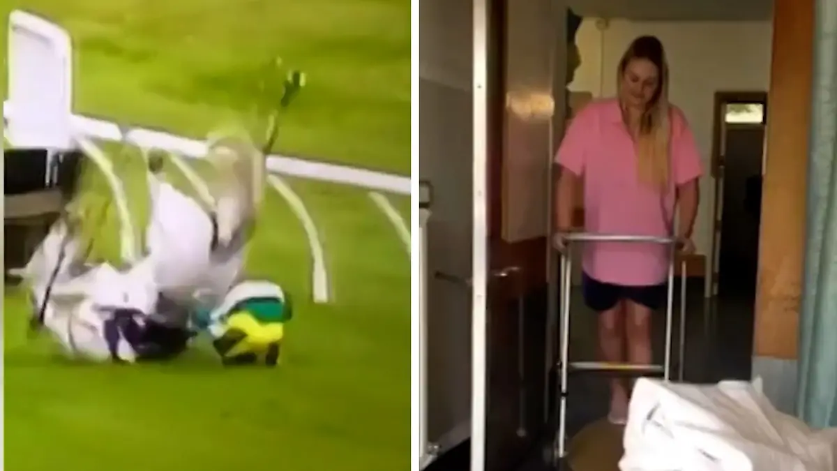 Halbseitig gelähmte Reiterin lernt wieder laufen