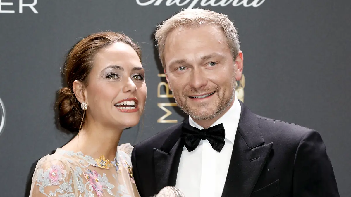 BERLIN, GERMANY - NOVEMBER 16: German politician Christian Lindner and Franca Lehfeldt attend the 70th Bambi Awards at Stage Theater on November 16, 2018 in Berlin, Germany. 