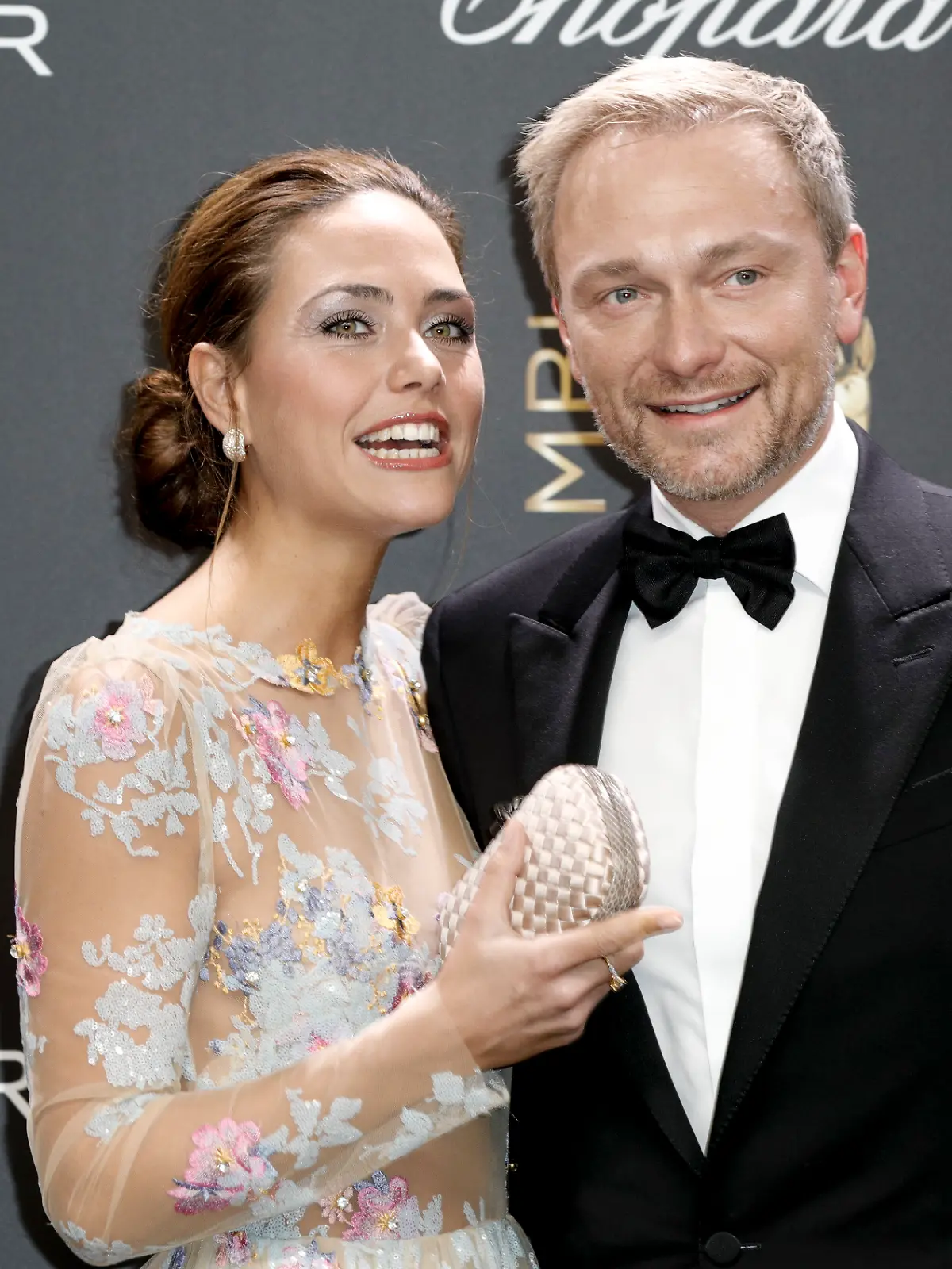 BERLIN, GERMANY - NOVEMBER 16: German politician Christian Lindner and Franca Lehfeldt attend the 70th Bambi Awards at Stage Theater on November 16, 2018 in Berlin, Germany. 