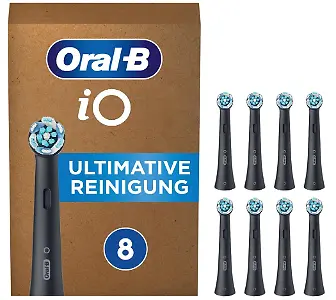 Oral-B iO Ultimative Reinigung Aufsteckbürsten für elektrische Zahnbürste (acht Stück)