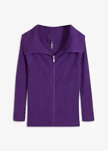 Gerippte Feinstrickjacke
