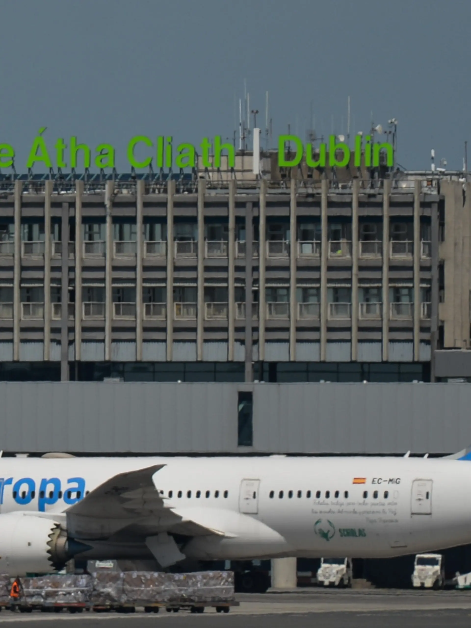 An Air Europa flight arrives at Dublin Airport. On Monday, May 31, 2021, in Dublin, Ireland. (Photo by Artur Widak/NurPhoto)