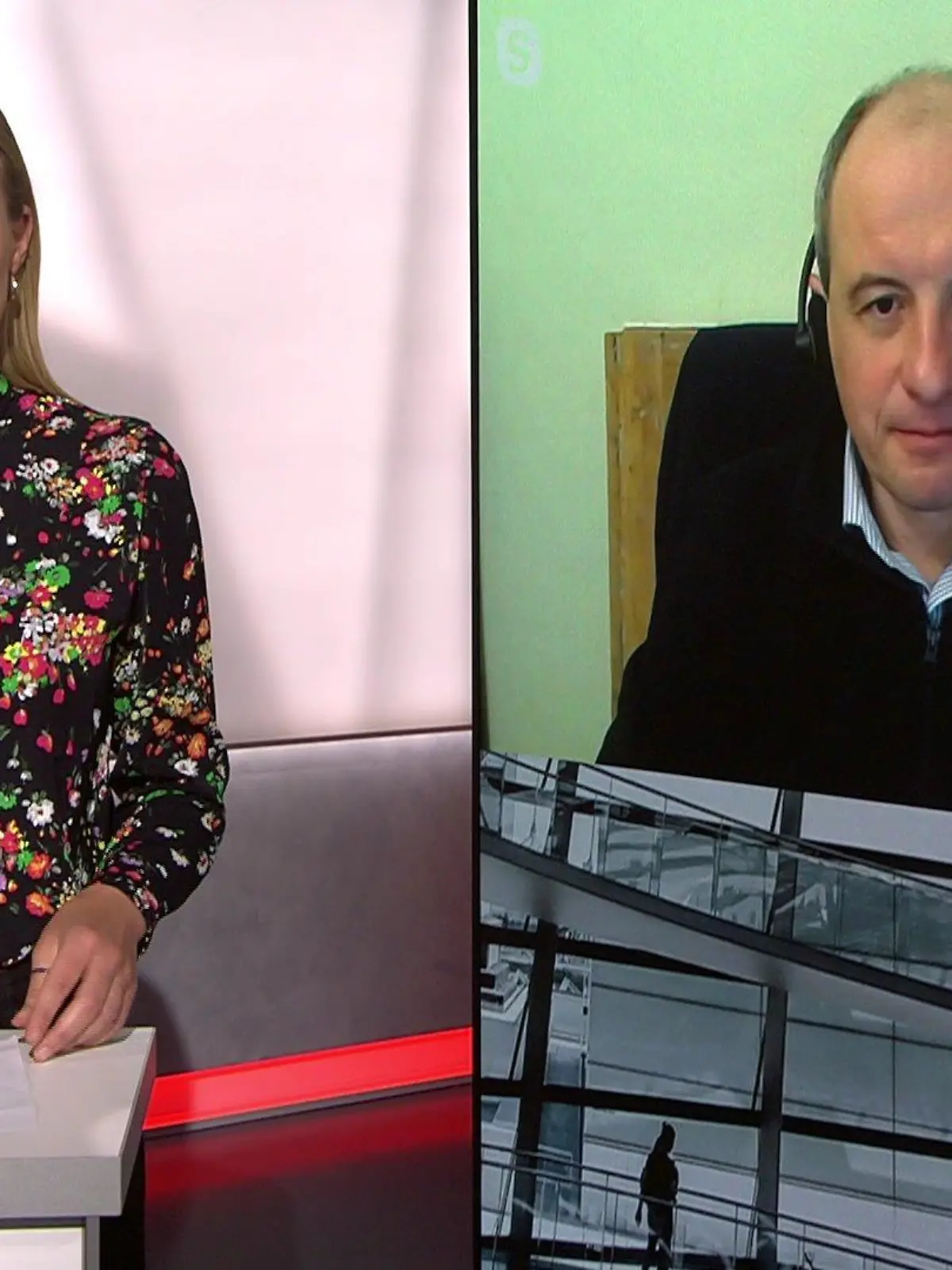 Vivian Bahlmann spricht mit Pavlo Titko