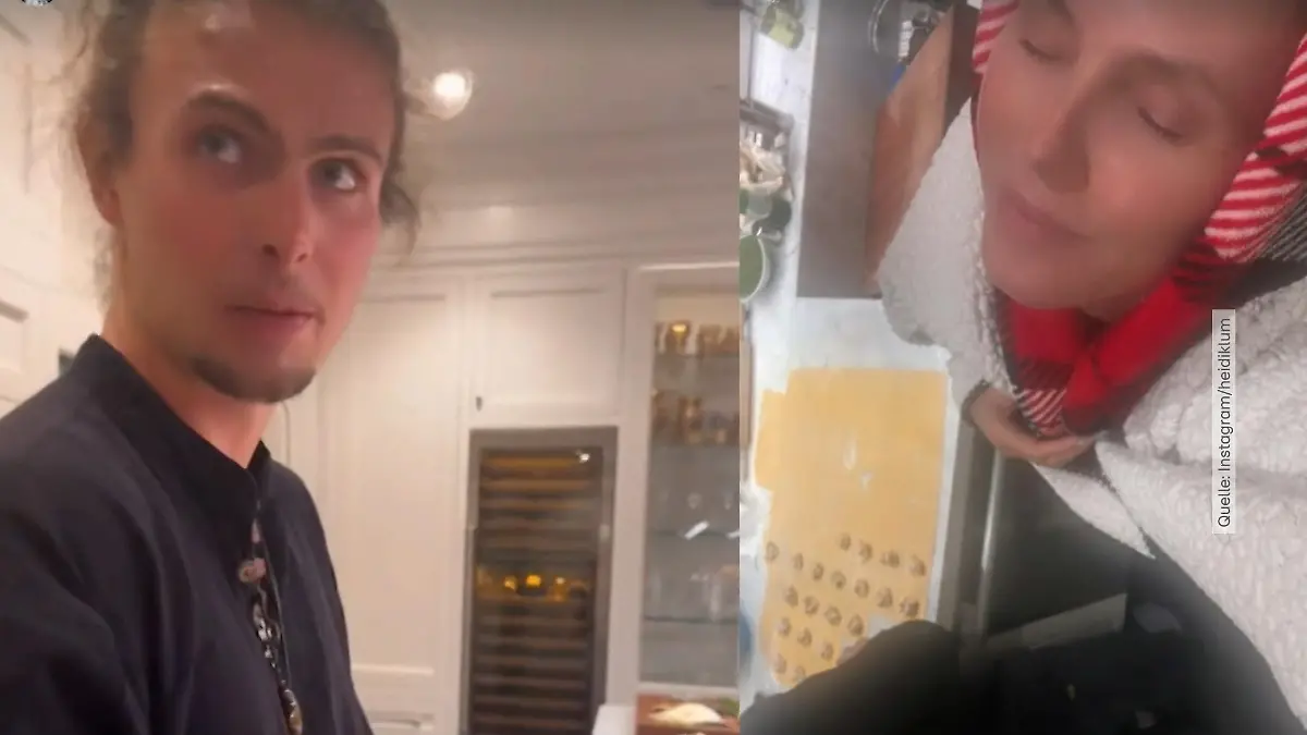 Heidi Klum kocht mit dem Sohn ihrer Jugendliebe (Old). Liebe geht durch den Magen