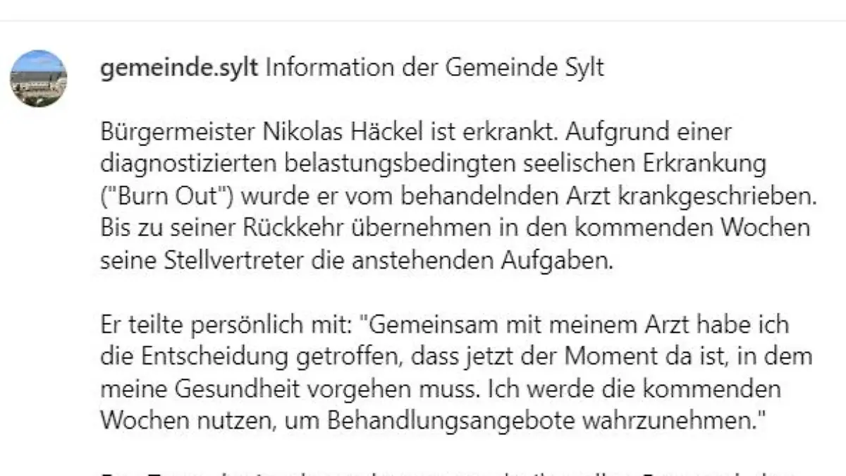 Gemeinde Sylt Instgram