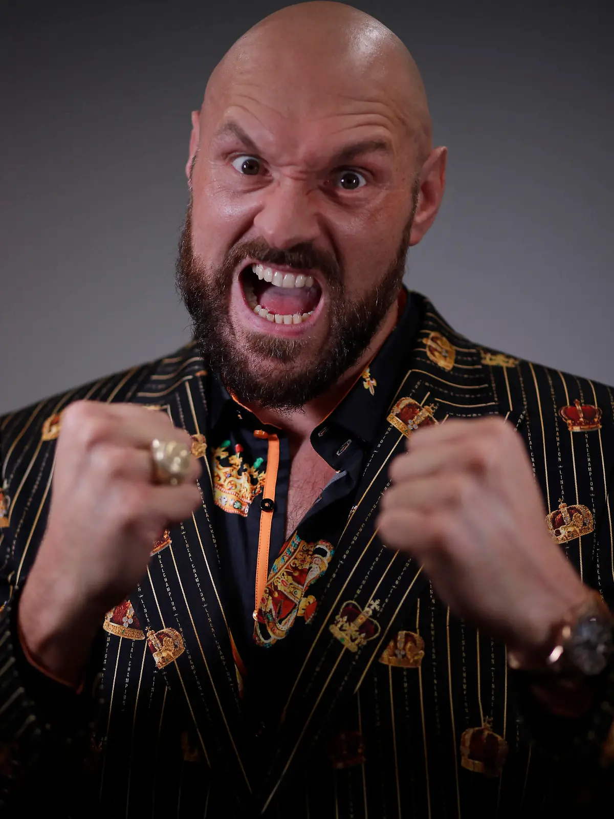 Boxing - Tyson Fury poses ahead of his fight against Dillian Whyte - Wembley Stadium, London, Britain - April 20, 2022. Picture taken April 20, 2022. Tyson Fury poses ahead of his fight against Dillian Whyte Action Images via Reuters/Andrew Couldridge