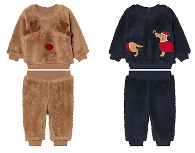 Baby-Plüschanzug in weihnachtlichem Design
