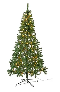 Künstlicher Weihnachtsbaum mit 180 LEDs und Standfuß (210 Zentimeter)