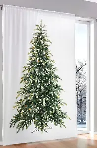 LED-Vorhang mit Tannenbaum-Druck
