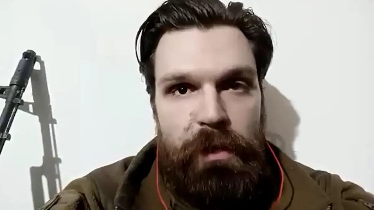 Illia Samoylenko, officer of headquarters of Azov Regiment aus dem Stahlwerk in Mariupol