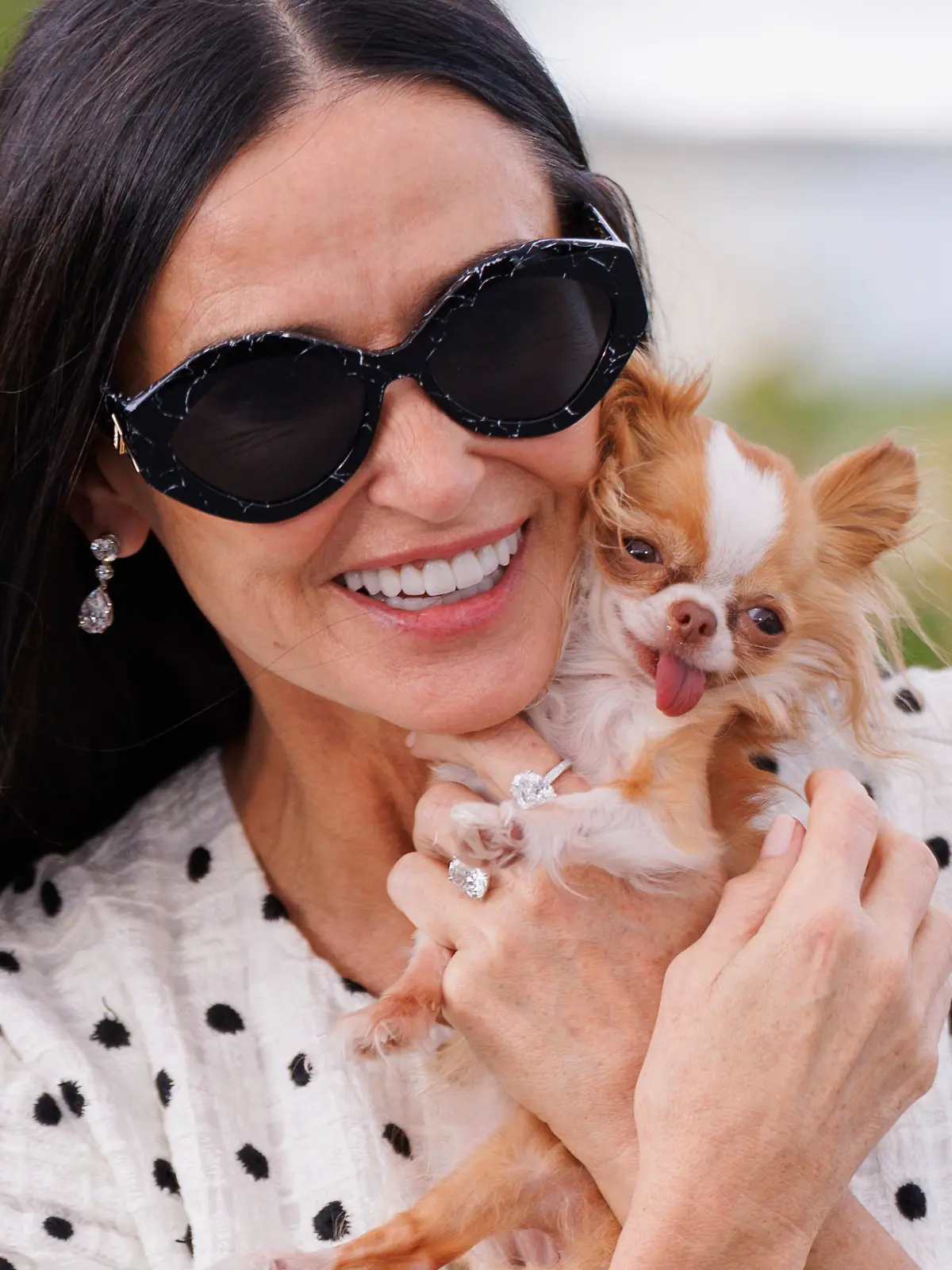 Demi Moore mit Hund