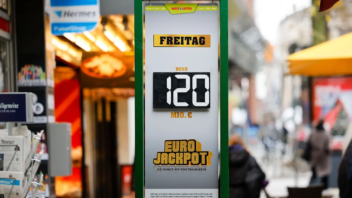 120 Millionen Euro waren im Eurojackpot zu vergeben - mehr ist nicht möglich. (Symbolbild)