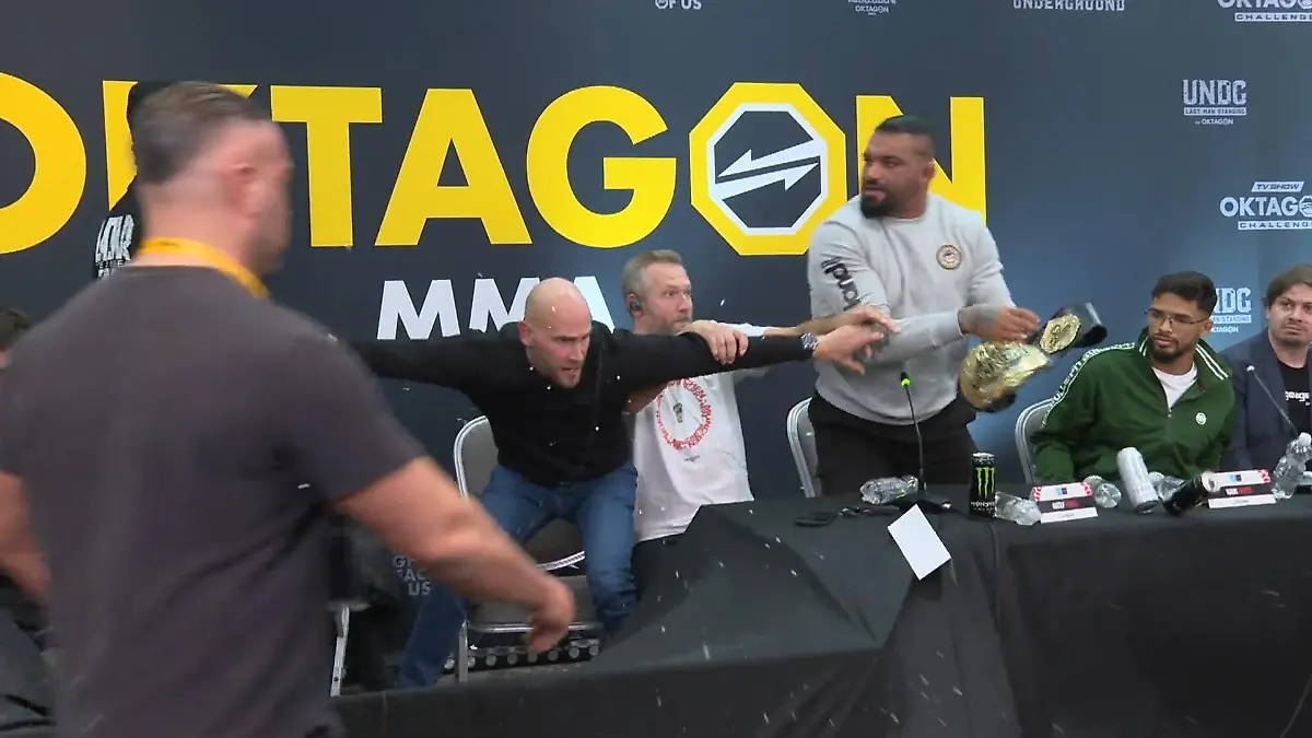 Riesen-Eklat: MMA-Stars rasten komplett aus Tische und Flaschen fliegen!