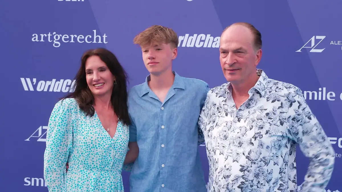 Samuel Knaup und Familie beim 1. WorldChanger Tennisturnier zugusten der Alexander Zverev Foundation