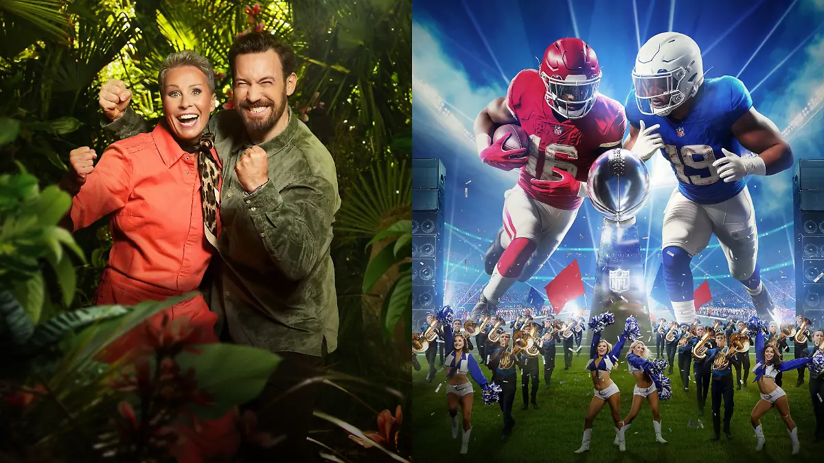 Erst Dschungelcamp-Finale, dann Super Bowl – am Super-Final-Sonntag, den 9. Februar, bei RTL!