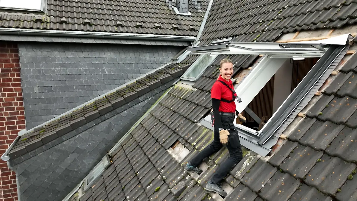 Marleen Götz ist NRWs beste Dachdeckerin