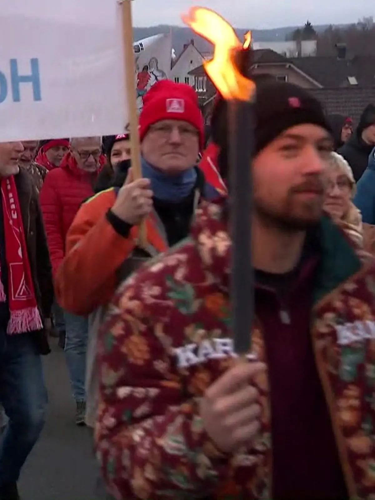 Bild zu: "Protest bei Thyssenkrupp"