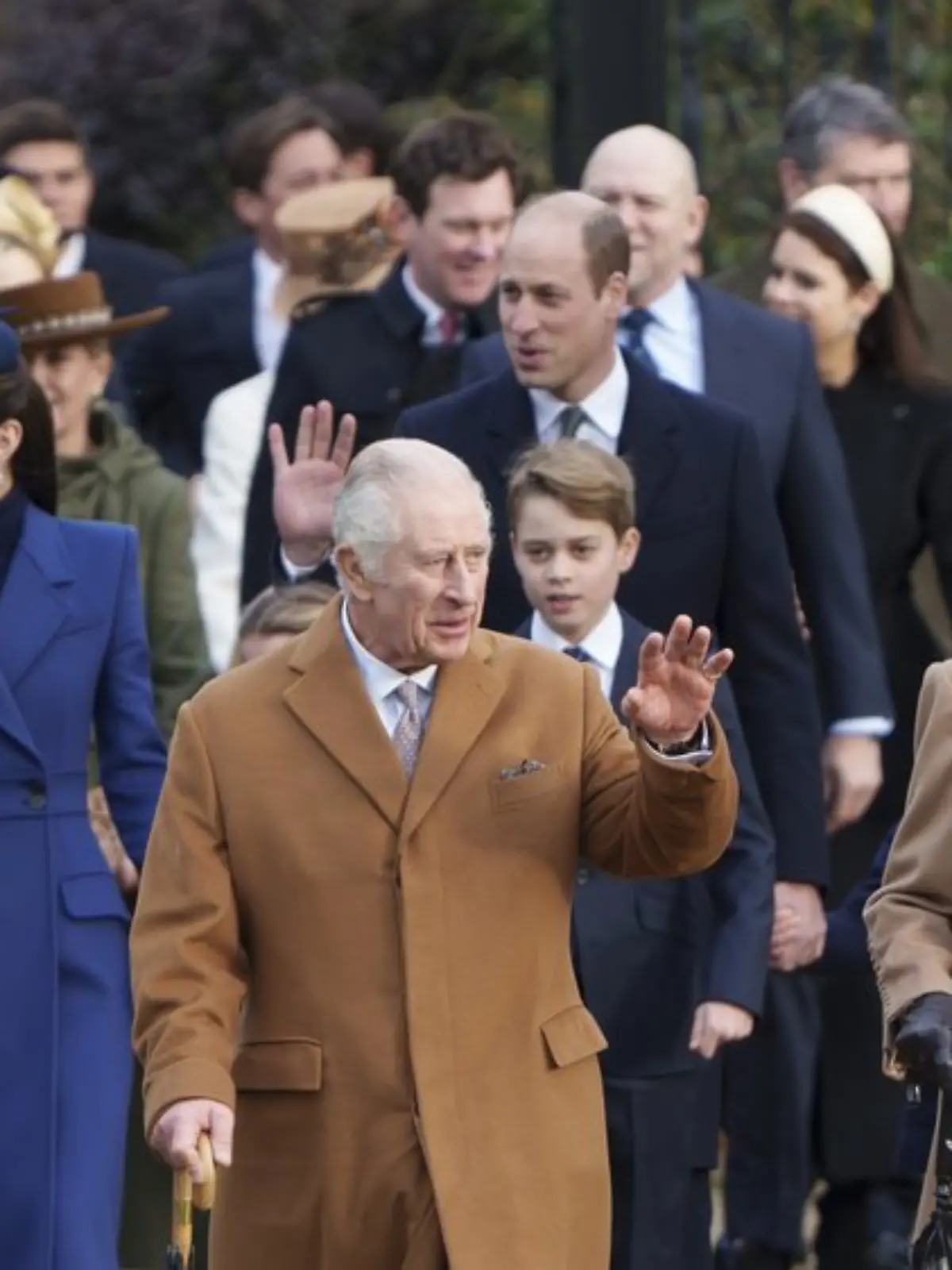 Die Royals beim Weihnachtsspaziergang in Sandringham. 
