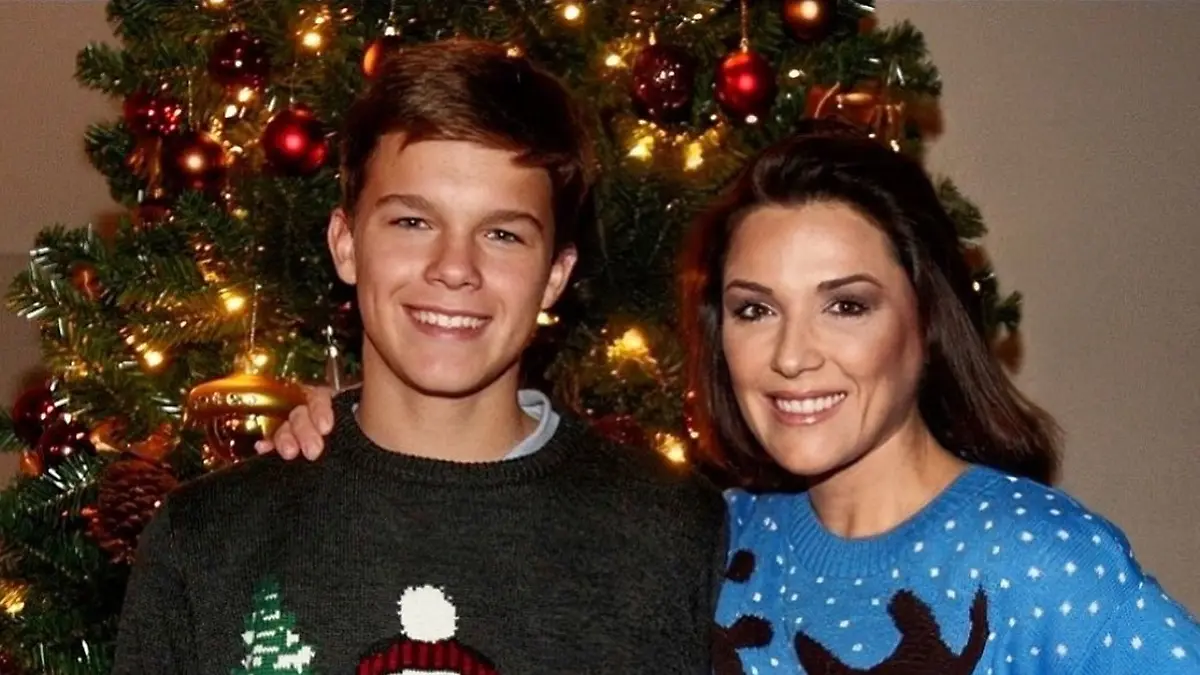 Emilio und Mama Simone Ballack haben Weihnachten immer zusammen gefeiert