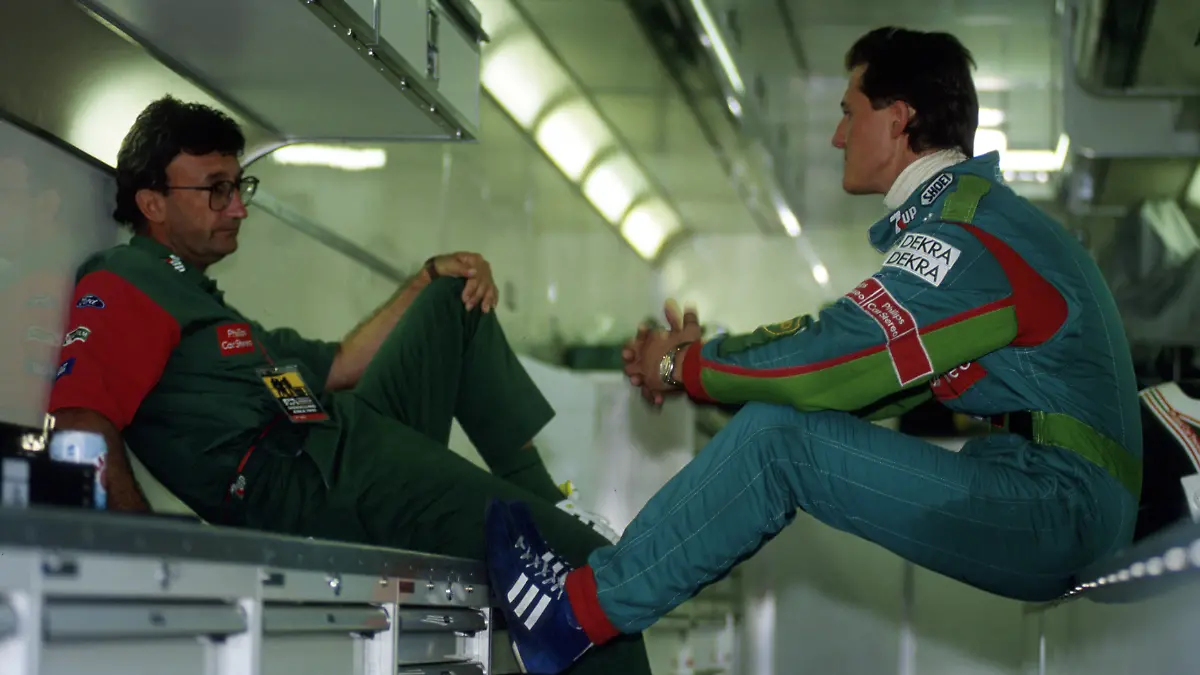 Eddie Jordan und Michael Schumacher.