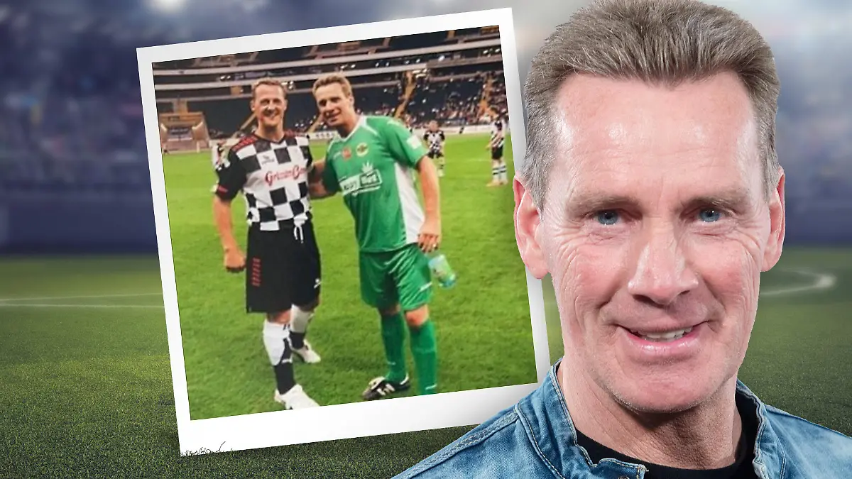 Jürgen Milski hat ein altes Foto von sich und Michael Schumacher gepostet.