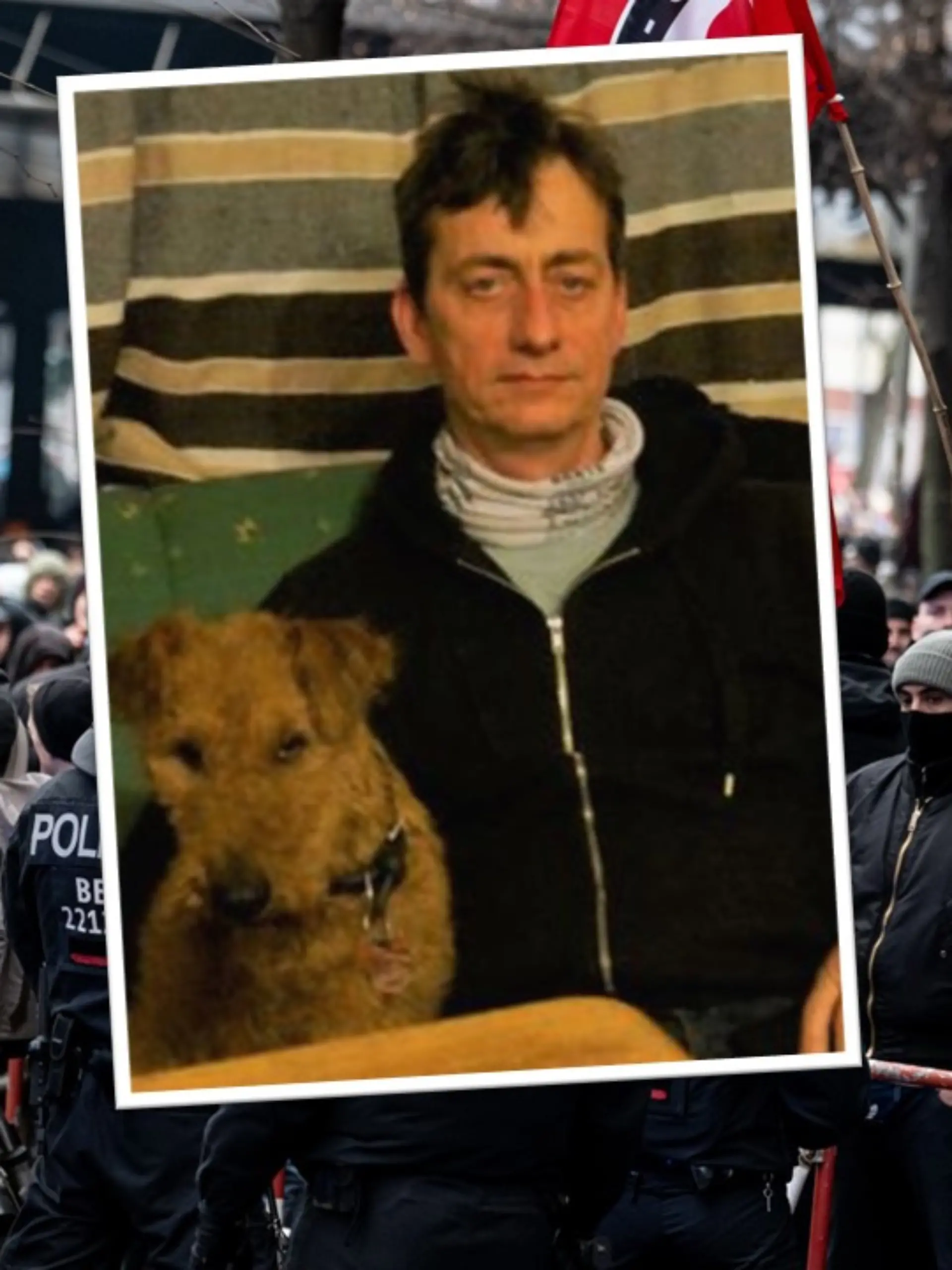 Bei einer Demonstration in Berlin ist ein Tonmann des RBB mit dem gesuchten Ex-RAF-Terroristen Burkhard Garweg verwechselt worden