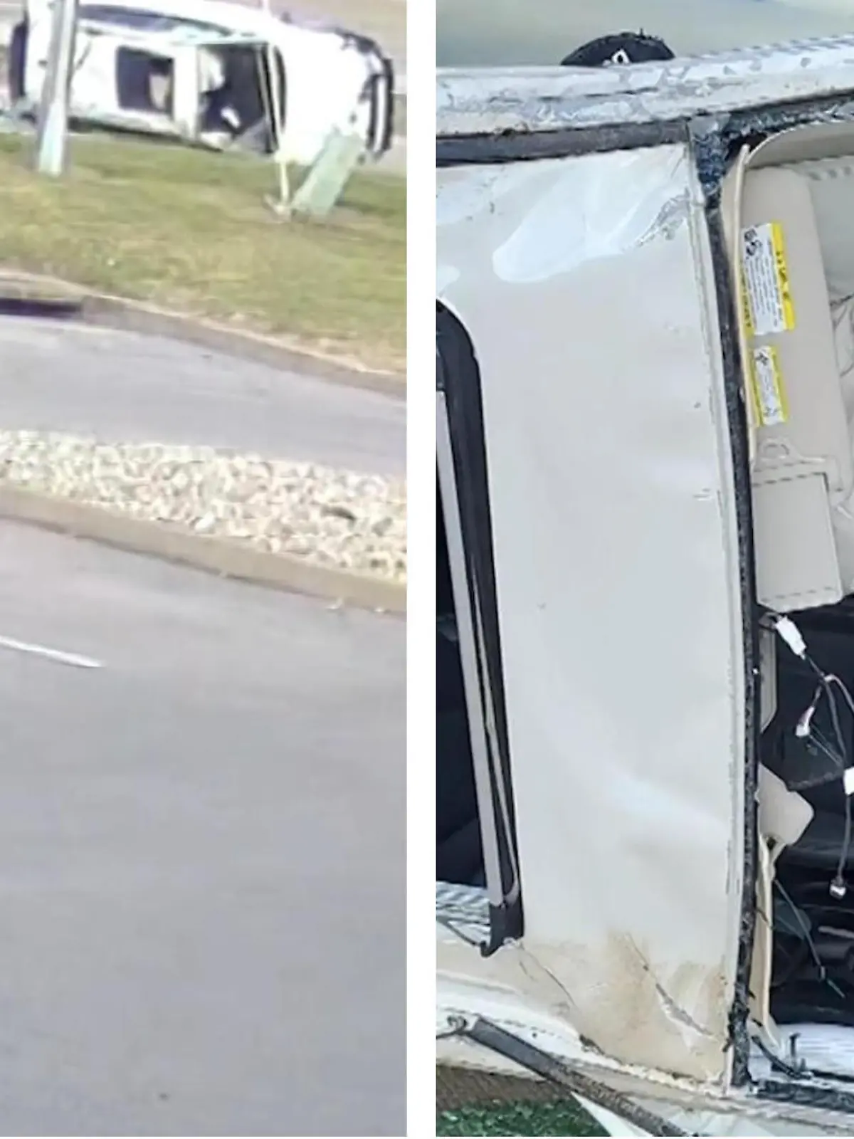 Während Verfolgungsjagd! Auto mit Mutter und Babys überschlägt sich mehrfach 