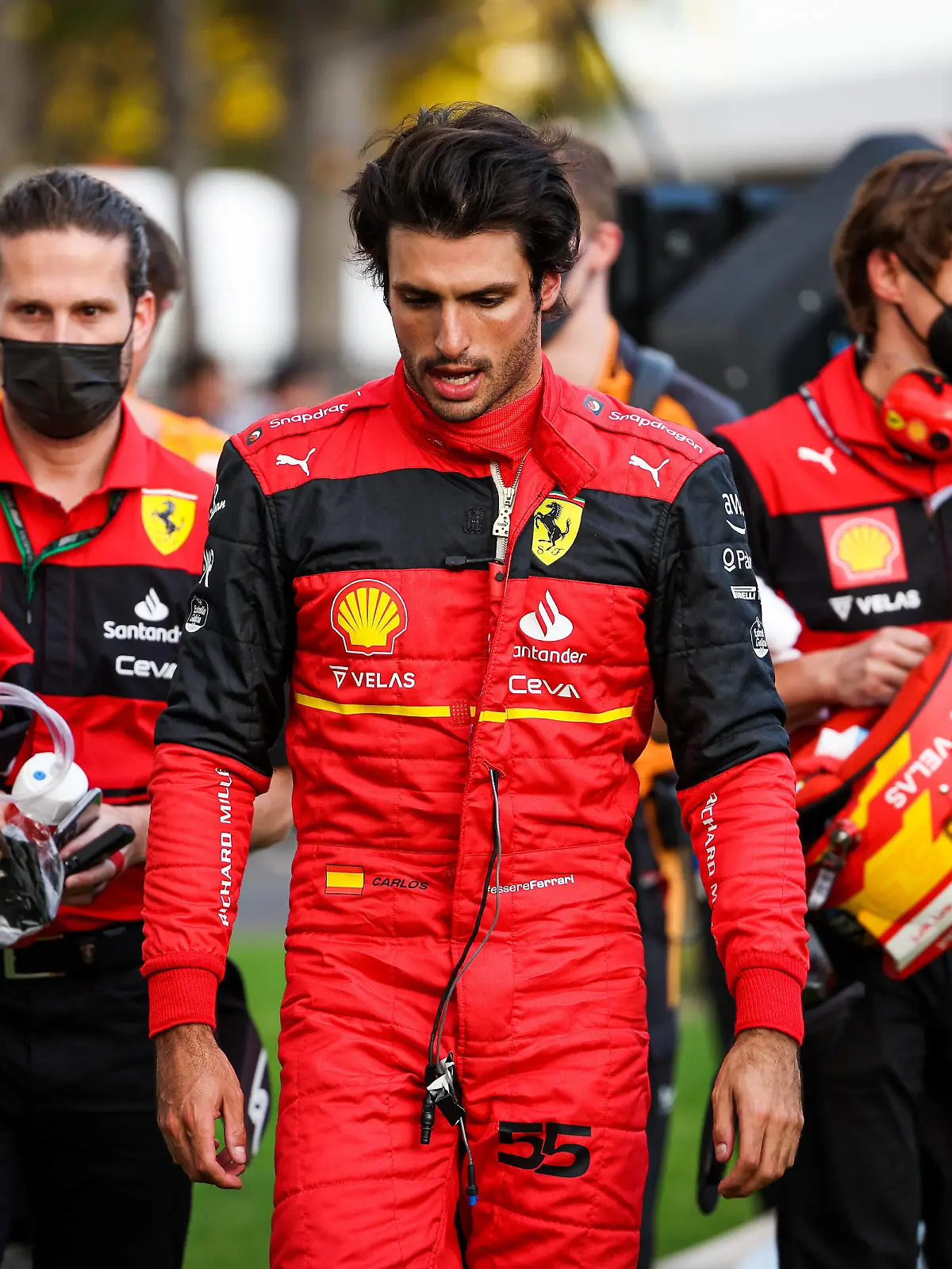  SAINZ Carlos spa, Scuderia Ferrari F1-75, portrait during the Formula 1 Heineken Australian Grand Prix 2022, 3rd round of the 2022 FIA Formula One World Championship, WM, Weltmeisterschaft on the Albert Park Circuit, from April 8 to 10, 2022 in Melbourne, Australia - F1 - AUSTRALIAN GRAND PRIX 2022 DPPI/Panoramic PUBLICATIONxNOTxINxFRAxITAxBEL 20220409_GOOD6879
