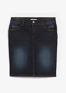 Kurzer Stretch-Jeansrock in Dunkelblau 