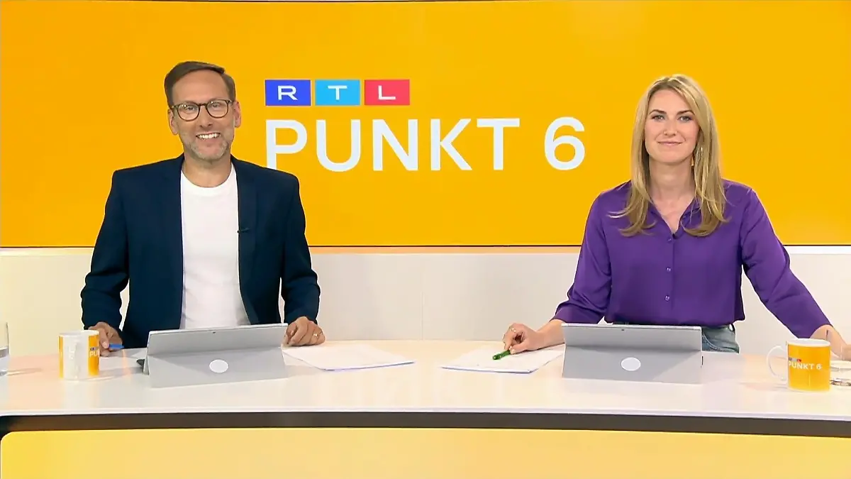 Die lange Dusche hat sich gelohnt: Simon Beeck und Daniela Will moderieren zum ersten Mal gemeinsam "Punkt 6".