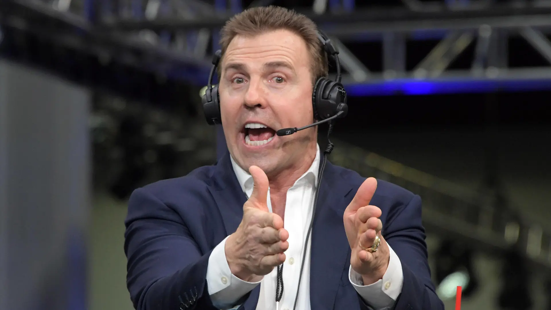 NFL, American Football Herren, USA Super Bowl LIII Exprience, Jan 29, 2019 Atlanta, GA, USA Bill Romanowski on radio row at the Super Bowl LIII media center at the Georgia World Congress Center. Mandatory Credit: Kirby Lee-USA TODAY Sports, 29.01.2019 15:07:34, 12076889, Super Bowl LIII, NPStrans, Georgia World Congress Center, NFL, Bill Romanowski PUBLICATIONxINxGERxSUIxAUTxONLY Copyright: xKirbyxLeex 12076889