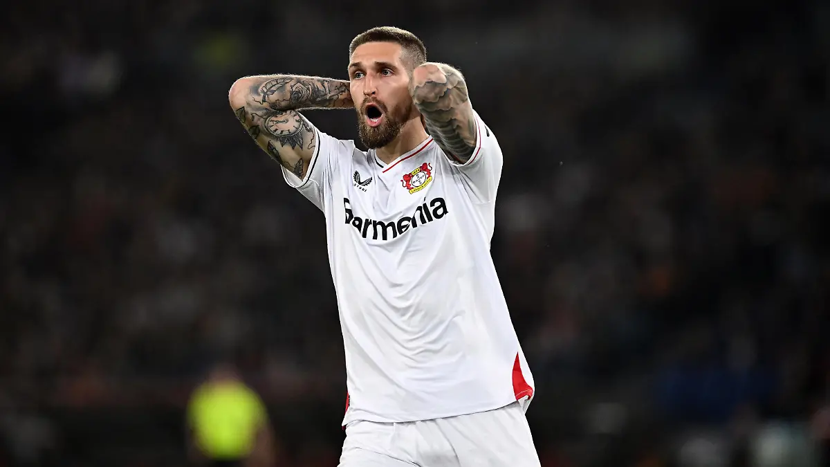 Robert Andrich of Bayer Leverkusen during the UEFA Europa League match between AS Roma and Bayer Leverkusen at Stadio Olimpico on May 11, 2023 in Rome, Italy. / action press
