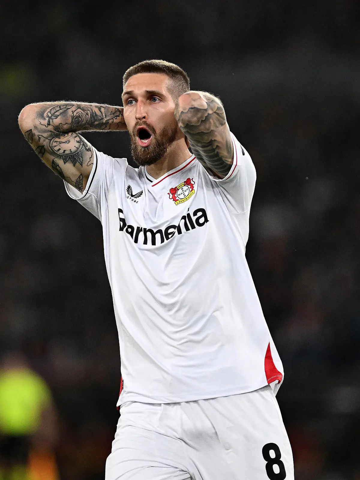 Robert Andrich of Bayer Leverkusen during the UEFA Europa League match between AS Roma and Bayer Leverkusen at Stadio Olimpico on May 11, 2023 in Rome, Italy. / action press