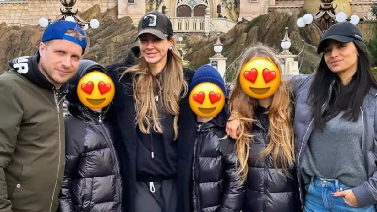 Oliver Pocher, Sandy Meyer-Wölden, Amira Pocher (Aly) und die Kinder