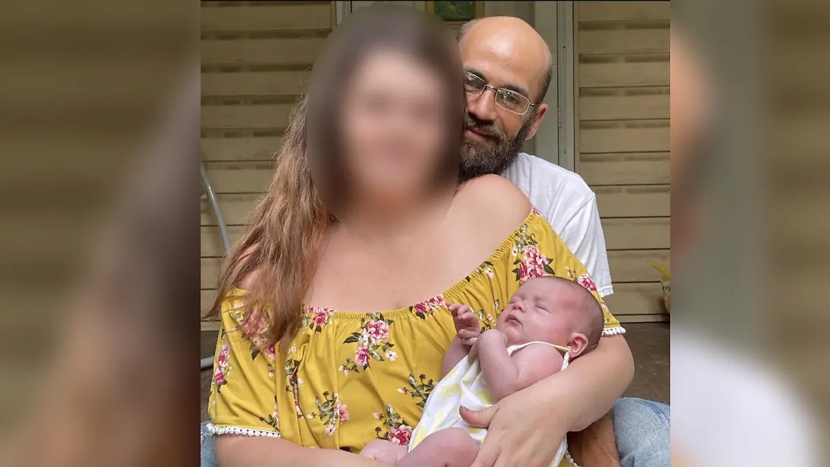 Steven Collins (40), Wendy Bailey (22) und ihre Tochter Ryleigh 2022