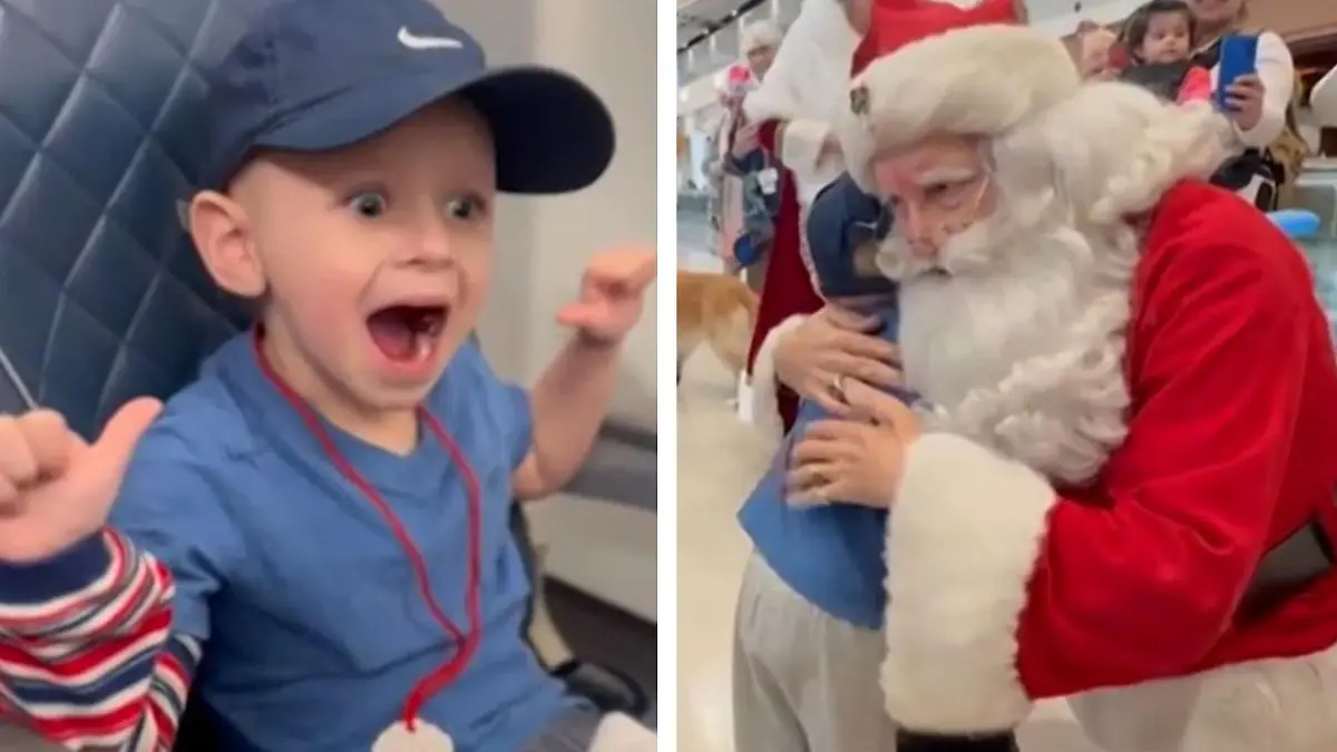 Santas Helfer erfüllen Wesleys (4) größten Weihnachtswunsch