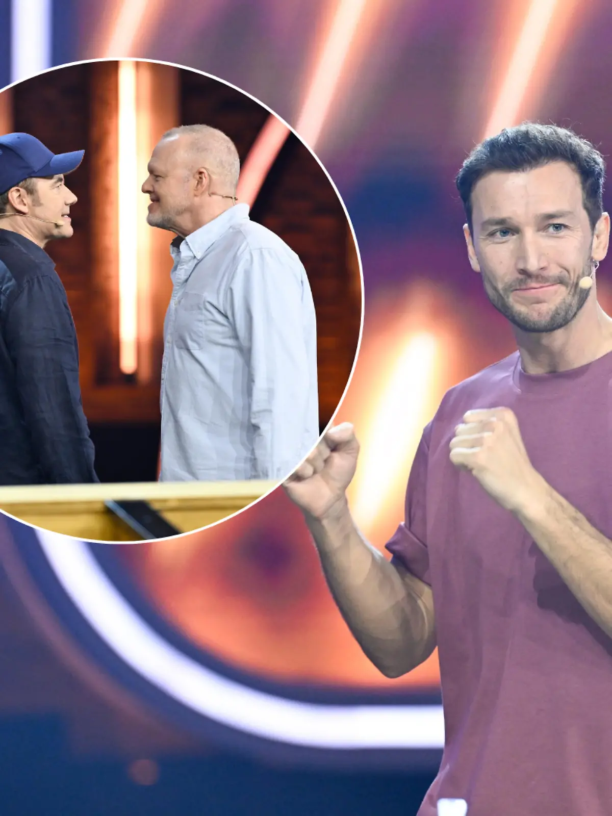 Collage Stefan Raab, Michael Bully Herbig und Marc