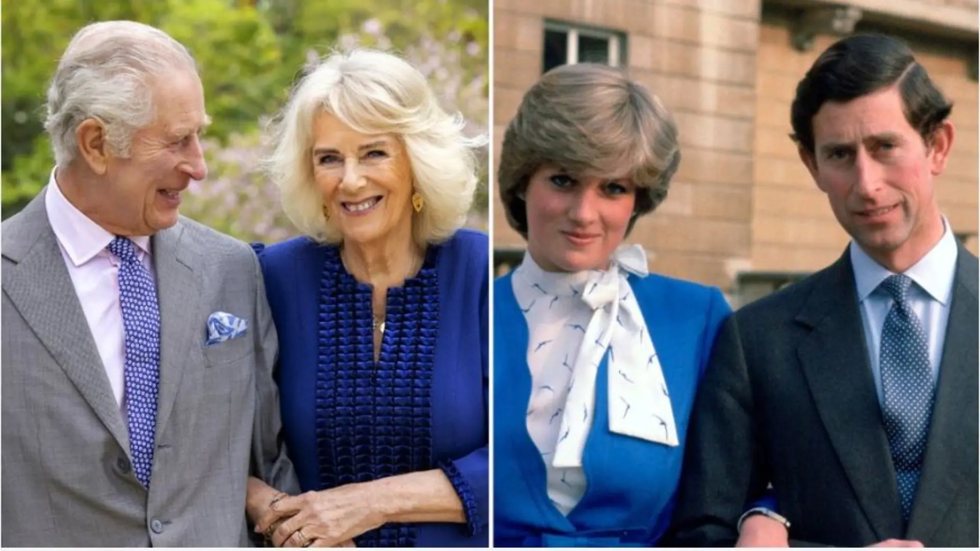 Charles heute mit Camilla (l.) und in den 1980er Jahren mit Diana.