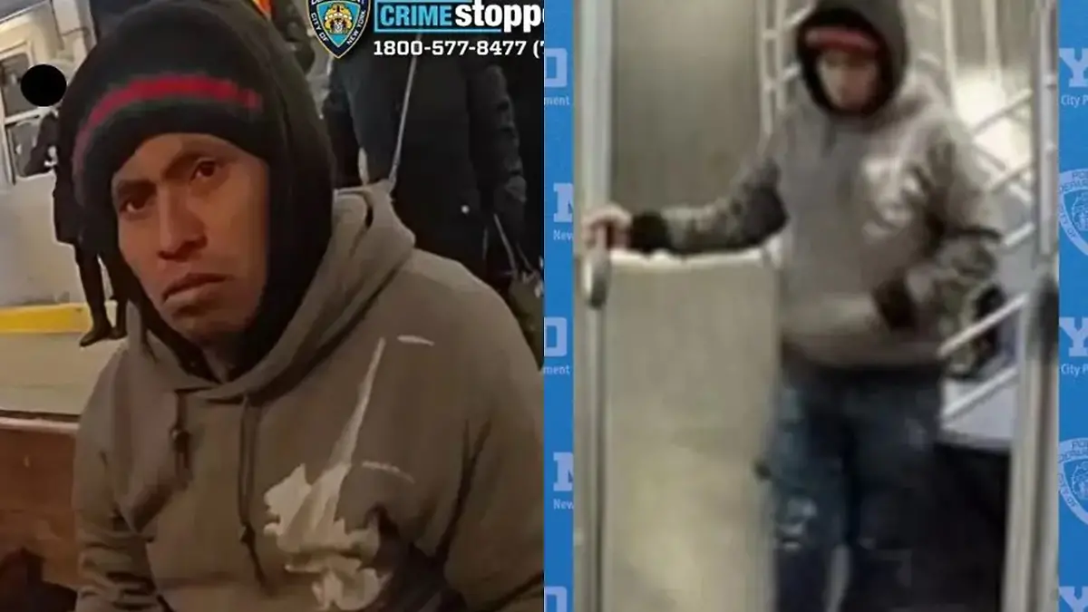 Der mutmaßliche Täter in der U-Bahn-Station.