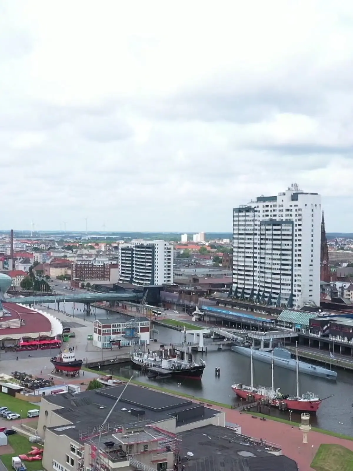 Ein Luftbild der Stadt Bremerhaven